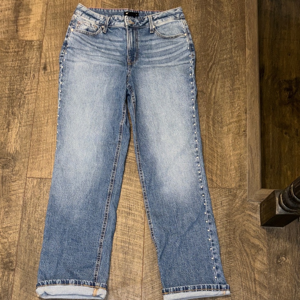 Edgely for Maurice’s Light Wash Women's Jeans with Side Stud Detail